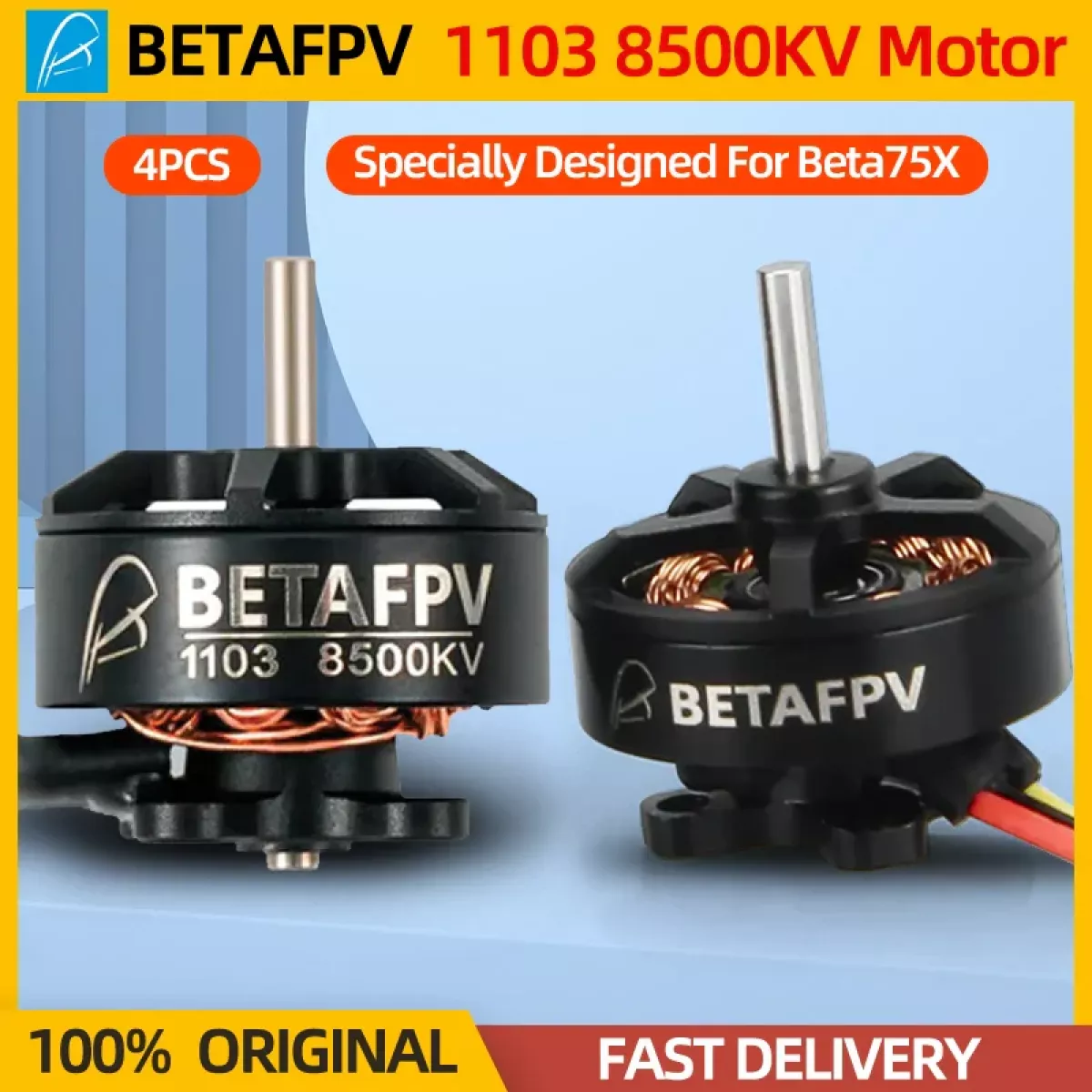 Бесколлекторный мотор BETAFPV 1103 8500KV 2S–4S, вал 1.5мм для Beta75X и 3S Whoop дронов Бесколлекторный мотор BETAFPV 1103 8500KV 2S–4S, вал 1.5мм для Beta75X и 3S Whoop дронов