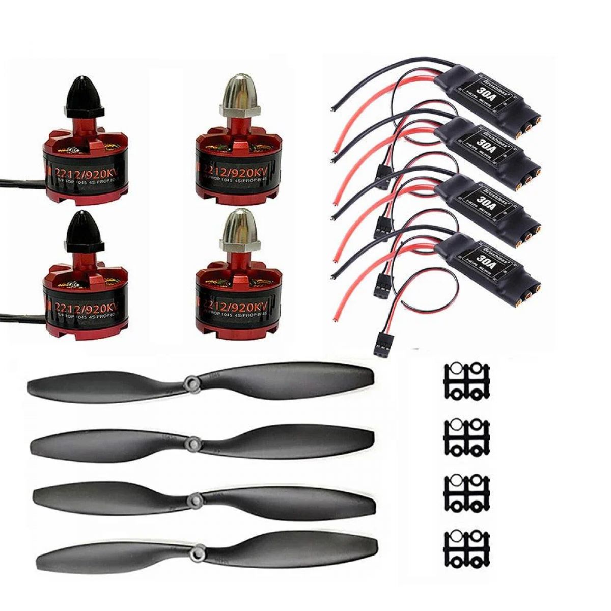 Бесщёточный мотор 2212 920KV CW/CCW и ESC 30A с разъёмом 3,5мм для квадрокоптера F450/F550 Бесщёточный мотор 2212 920KV CW/CCW и ESC 30A с разъёмом 3,5мм для квадрокоптера F450/F550