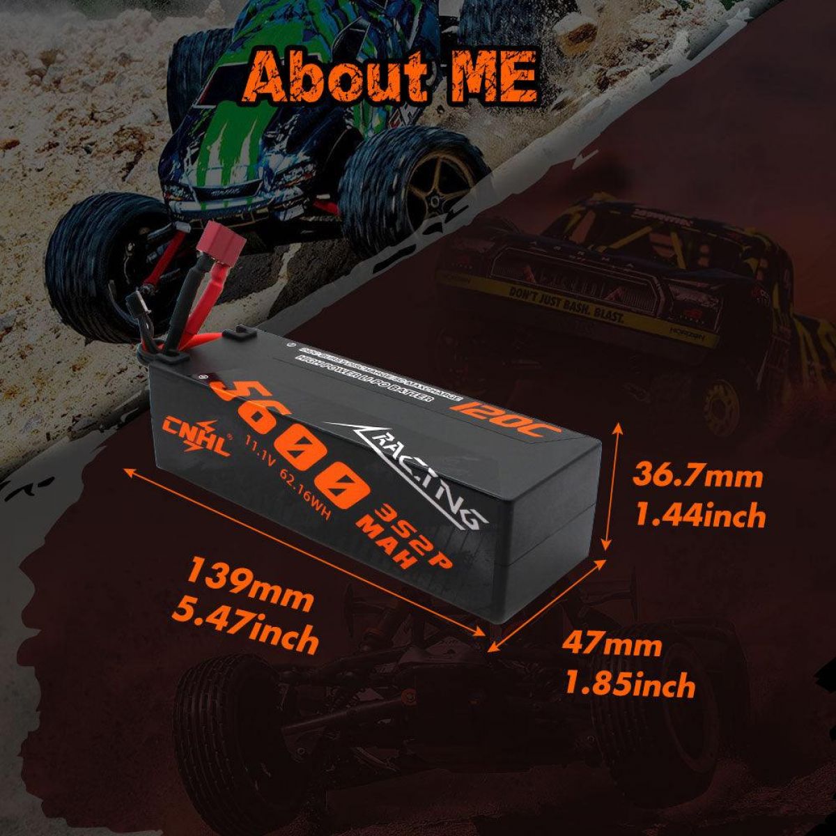 CNHL LiPo аккумулятор 2S/3S/4S 7.4V/11.1V/14.8V 4900–8000мАч 120C Hard Case EC5 для FPV дрона, авто, самолёта CNHL LiPo аккумулятор 2S/3S/4S 7.4V/11.1V/14.8V 4900–8000мАч 120C Hard Case EC5 для FPV дрона, авто, самолёта