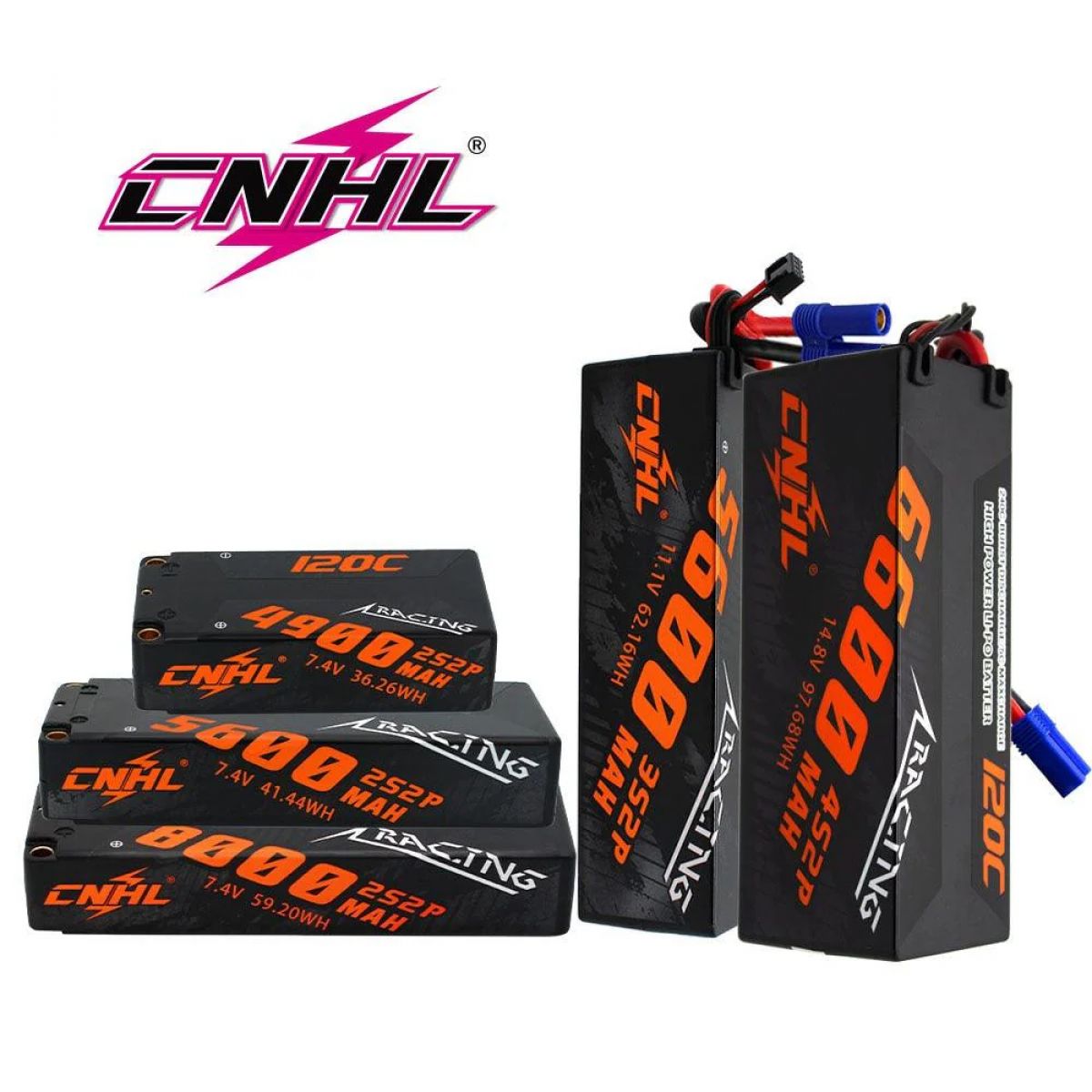 CNHL LiPo аккумулятор 2S/3S/4S 7.4V/11.1V/14.8V 4900–8000мАч 120C Hard Case EC5 для FPV дрона, авто, самолёта CNHL LiPo аккумулятор 2S/3S/4S 7.4V/11.1V/14.8V 4900–8000мАч 120C Hard Case EC5 для FPV дрона, авто, самолёта