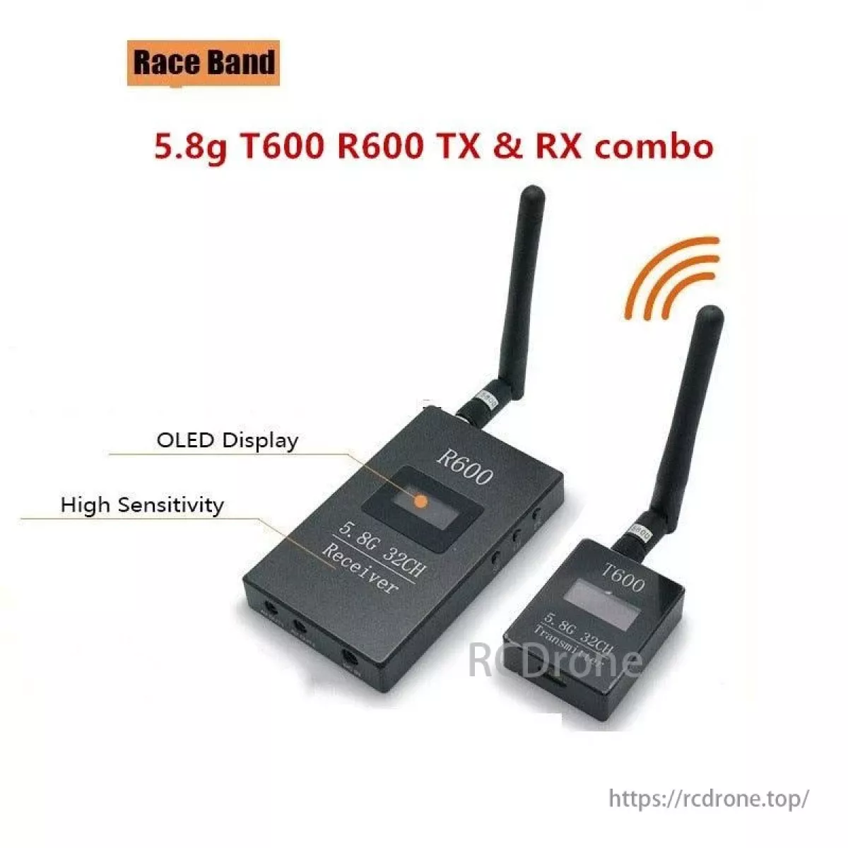 Передатчик Skyzone T600 5.8ГГц 600мВт и приемник R600 OLED 32CH для FPV гоночных дронов Передатчик Skyzone T600 5.8ГГц 600мВт и приемник R600 OLED 32CH для FPV гоночных дронов