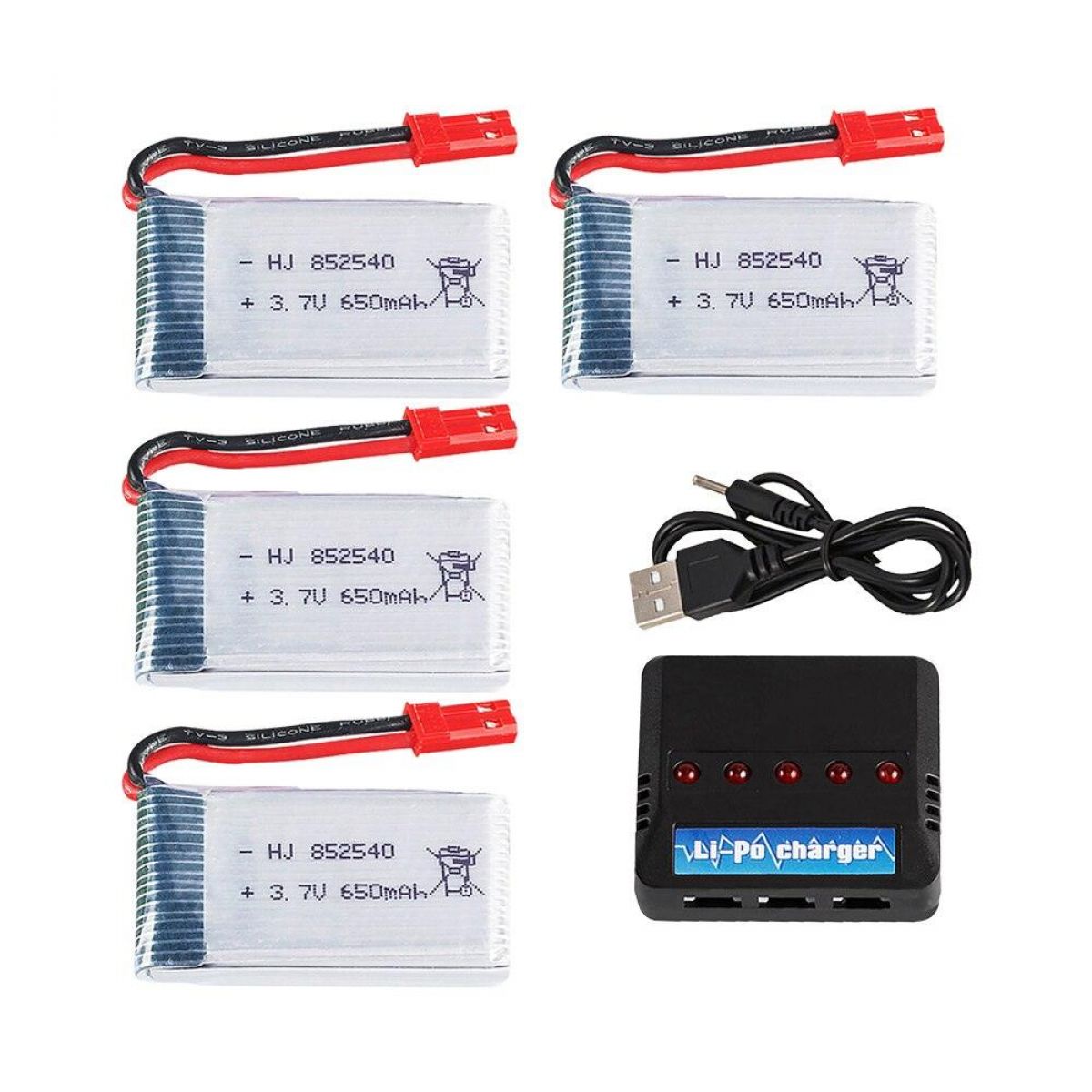 Аккумулятор LiPo 3.7В 650мАч для Syma X5c X5c-1 X5 H5c RC квадрокоптер, запасная батарея 2-6 шт Аккумулятор LiPo 3.7В 650мАч для Syma X5c X5c-1 X5 H5c RC квадрокоптер, запасная батарея 2-6 шт