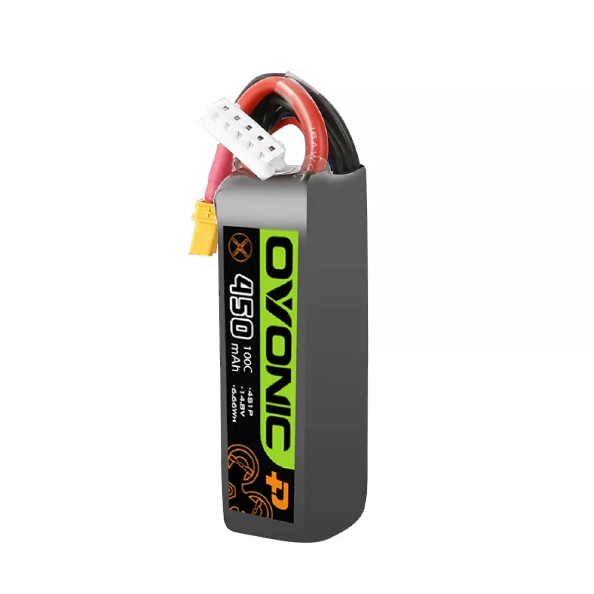 Аккумулятор Ovonic 14.8V 4S 450mAh 100C LIPO для дрона с разъёмом XT30 Аккумулятор Ovonic 14.8V 4S 450mAh 100C LIPO для дрона с разъёмом XT30