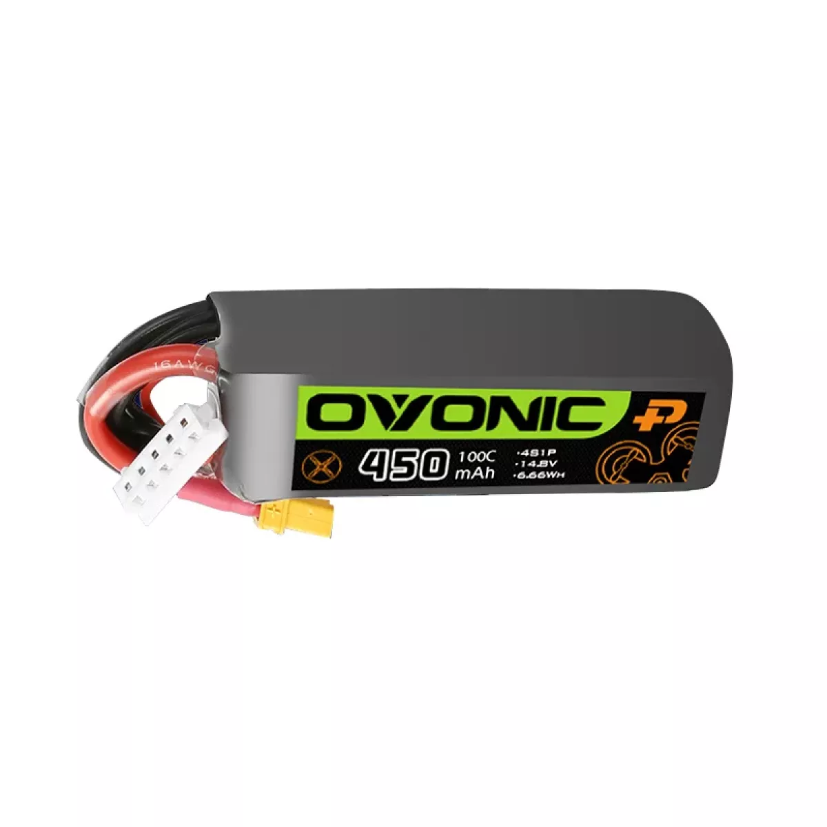 Аккумулятор Ovonic 14.8V 4S 450mAh 100C LIPO для дрона с разъёмом XT30 Аккумулятор Ovonic 14.8V 4S 450mAh 100C LIPO для дрона с разъёмом XT30