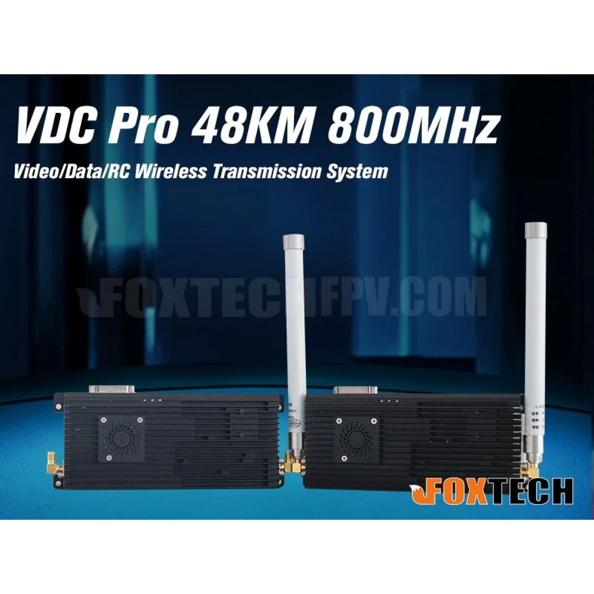 Foxtech VDC Pro OFDM 15–150 км, 800 МГц/1.4 ГГц/1.5 ГГц, беспроводная система передачи видео/данных/RC Foxtech VDC Pro OFDM 15–150 км, 800 МГц/1.4 ГГц/1.5 ГГц, беспроводная система передачи видео/данных/RC