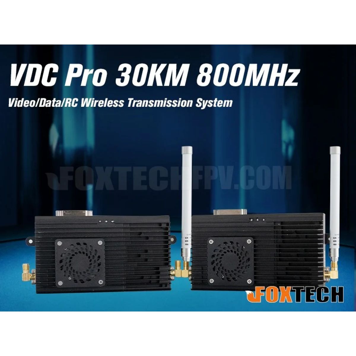 Foxtech VDC Pro OFDM 15–150 км, 800 МГц/1.4 ГГц/1.5 ГГц, беспроводная система передачи видео/данных/RC Foxtech VDC Pro OFDM 15–150 км, 800 МГц/1.4 ГГц/1.5 ГГц, беспроводная система передачи видео/данных/RC
