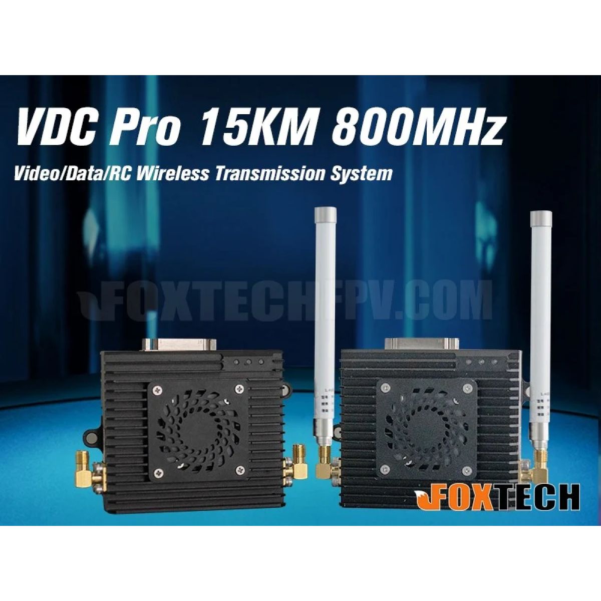 Foxtech VDC Pro OFDM 15–150 км, 800 МГц/1.4 ГГц/1.5 ГГц, беспроводная система передачи видео/данных/RC Foxtech VDC Pro OFDM 15–150 км, 800 МГц/1.4 ГГц/1.5 ГГц, беспроводная система передачи видео/данных/RC