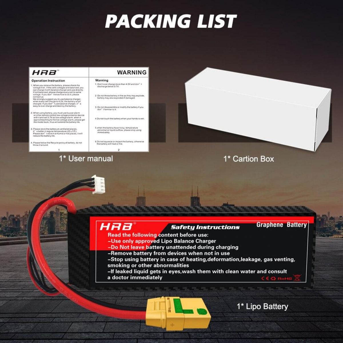 HRB 3S LiPo аккумулятор 11.1В 9500мАч 120C Hard Case XT60/EC2/EC3/EC5/XT90/XT30 для RC моделей HRB 3S LiPo аккумулятор 11.1В 9500мАч 120C Hard Case XT60/EC2/EC3/EC5/XT90/XT30 для RC моделей