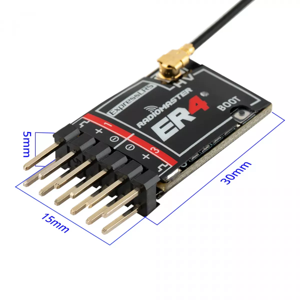 RadioMaster ER4 2.4GHz ELRS PWM приёмник — лёгкий и компактный для дронов, моделей и авто RadioMaster ER4 2.4GHz ELRS PWM приёмник — лёгкий и компактный для дронов, моделей и авто