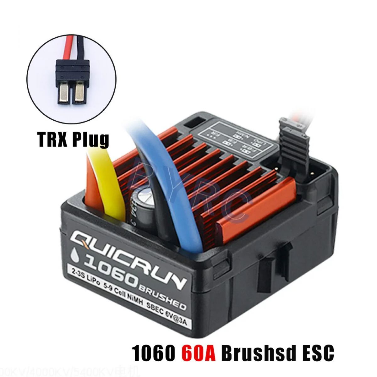 Водонепроницаемый ESC HobbyWing QuicRun 1060 60A для 1:10 RC авто, Brushed Водонепроницаемый ESC HobbyWing QuicRun 1060 60A для 1:10 RC авто, Brushed