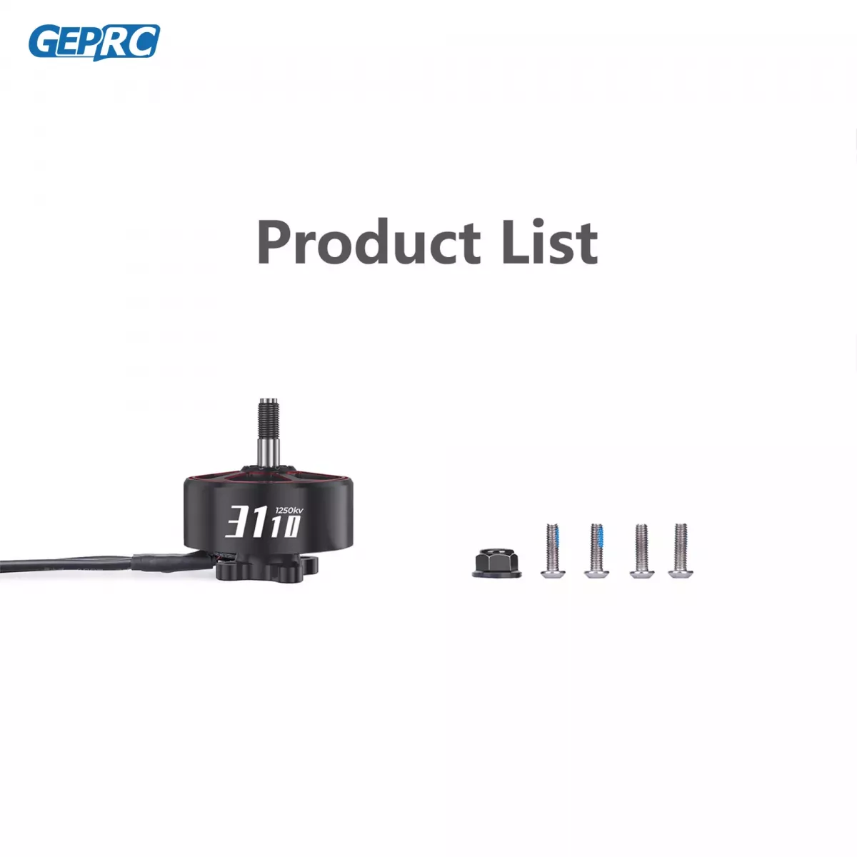 Бесколлекторный мотор GEPRC SPEEDX2 3110 900KV/1250KV для FPV дрона 8-10 дюймов, запчасти Бесколлекторный мотор GEPRC SPEEDX2 3110 900KV/1250KV для FPV дрона 8-10 дюймов, запчасти