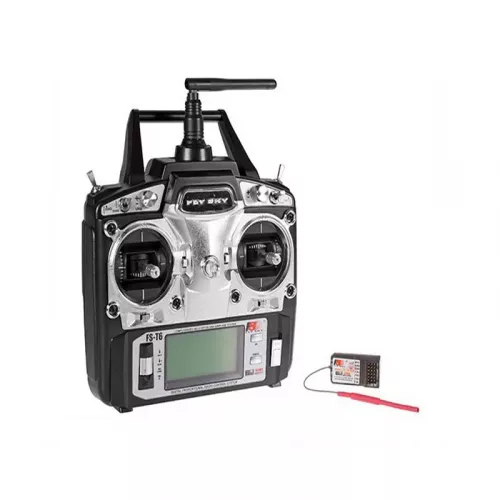 Flysky FS-T6 6CH 2.4G ЖК-передатчик с приёмником R6B для радиоуправляемых моделей и игрушек
