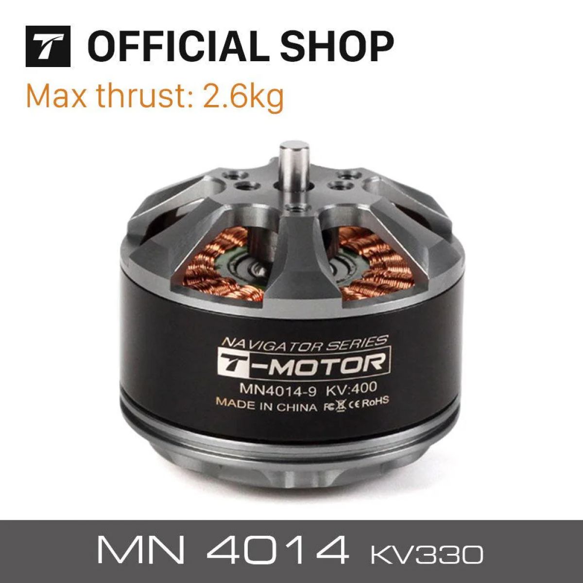T-motor MN4014 KV330, 2.6 кг тяга, бесколлекторный аутраннер для БПЛА, дронов и мультикоптеров T-motor MN4014 KV330, 2.6 кг тяга, бесколлекторный аутраннер для БПЛА, дронов и мультикоптеров