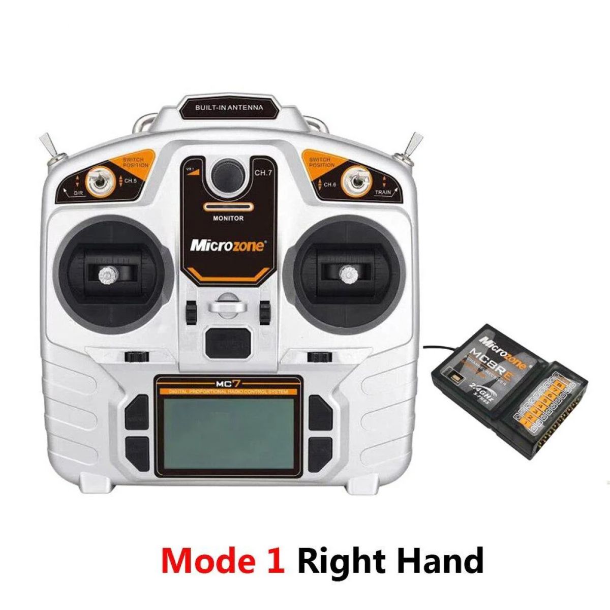 Передатчик MicroZone MC7 2.4G с приёмником MC8RE для RC самолётов, дронов, вертолётов, сравнение с MC6C Передатчик MicroZone MC7 2.4G с приёмником MC8RE для RC самолётов, дронов, вертолётов, сравнение с MC6C