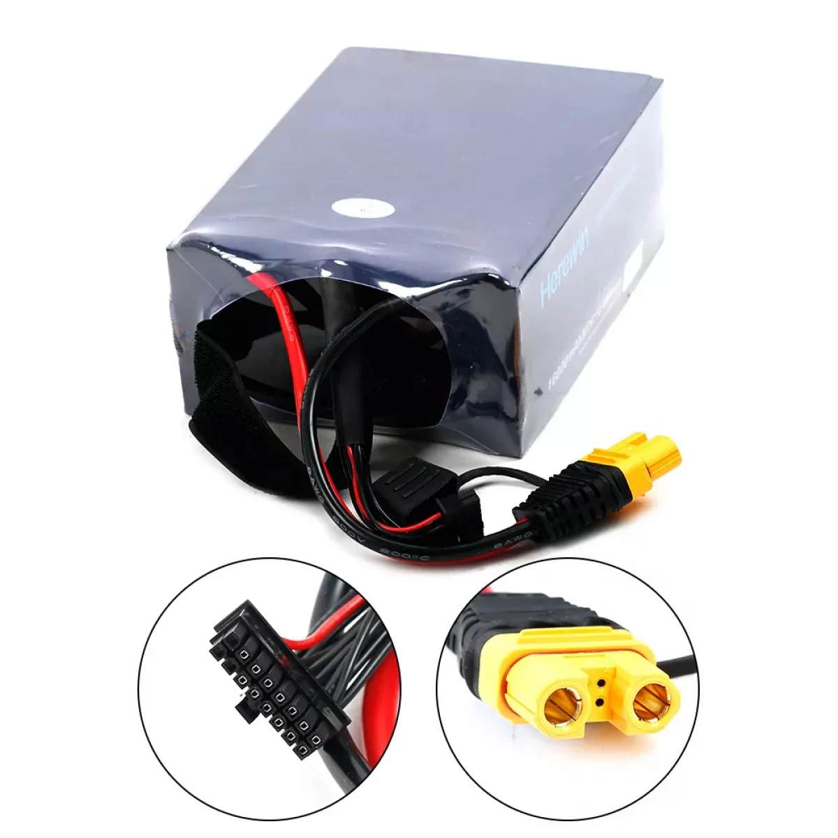 Аккумулятор Herewin 44.4V 12S 16000mAh 20C Li-Po мягкий кейс для дрона Аккумулятор Herewin 44.4V 12S 16000mAh 20C Li-Po мягкий кейс для дрона