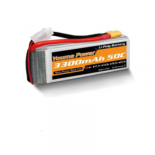 Аккумулятор LiPo Youme 2S 7.4В 3300мАч 50C XT60/T/XT90/XT150/EC3/EC5 для RC вертолета, самолета, лодки, квадрокоптера