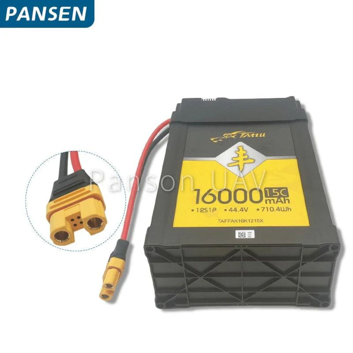 Аккумулятор TATTU 44.4В 16000мАч 15C 12S 710.4Вт·ч LiPo для RC, DIY, сельскохозяйственных дронов Аккумулятор TATTU 44.4В 16000мАч 15C 12S 710.4Вт·ч LiPo для RC, DIY, сельскохозяйственных дронов