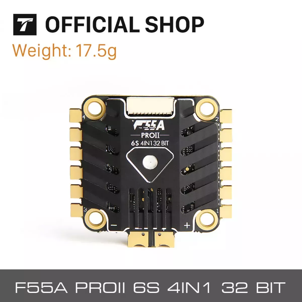 T-Motor F55A PROⅡ 6S 4IN1 LED 32bit ESC — электронный регулятор скорости для FPV моторов дронов T-Motor F55A PROⅡ 6S 4IN1 LED 32bit ESC — электронный регулятор скорости для FPV моторов дронов