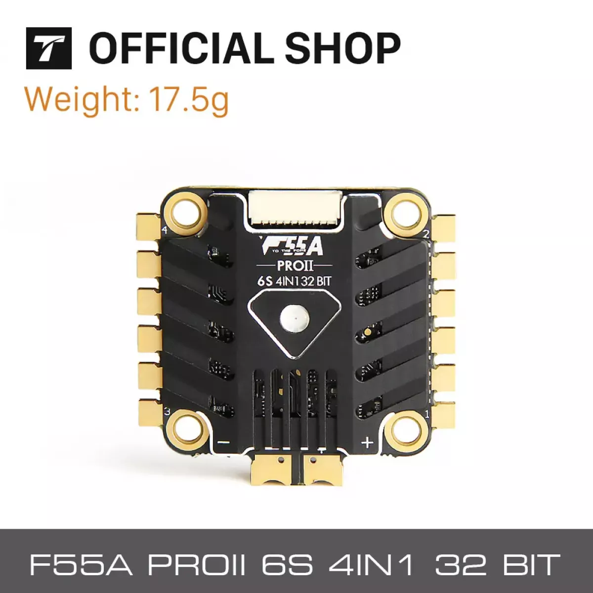 T-Motor F55A PROⅡ 6S 4IN1 LED 32bit ESC — электронный регулятор скорости для FPV моторов дронов T-Motor F55A PROⅡ 6S 4IN1 LED 32bit ESC — электронный регулятор скорости для FPV моторов дронов