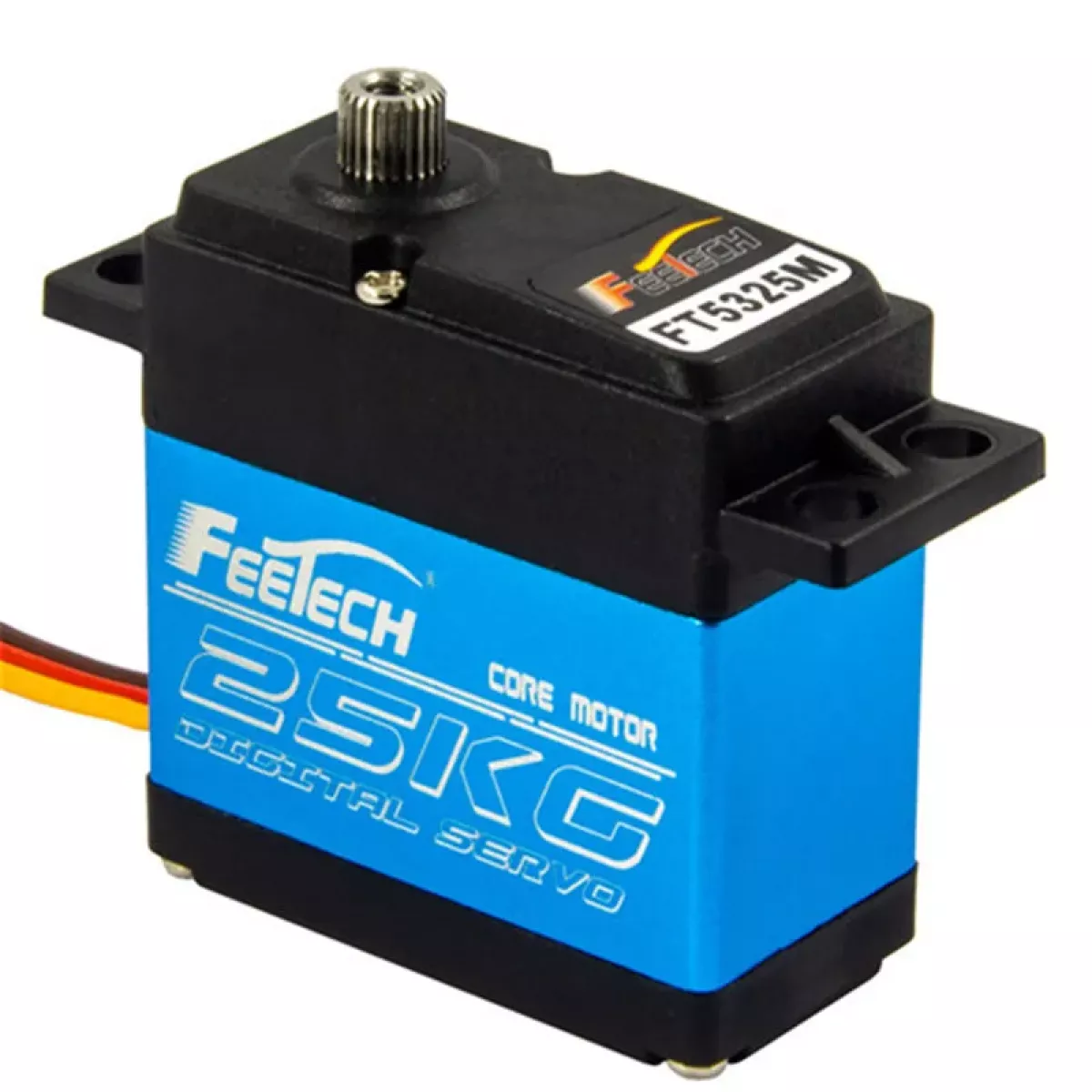 Сервопривод Feetech FT5325 7.4В 25КГ 180° влагозащищённый с шестернями из нерж. стали для RC и DIY Сервопривод Feetech FT5325 7.4В 25КГ 180° влагозащищённый с шестернями из нерж. стали для RC и DIY