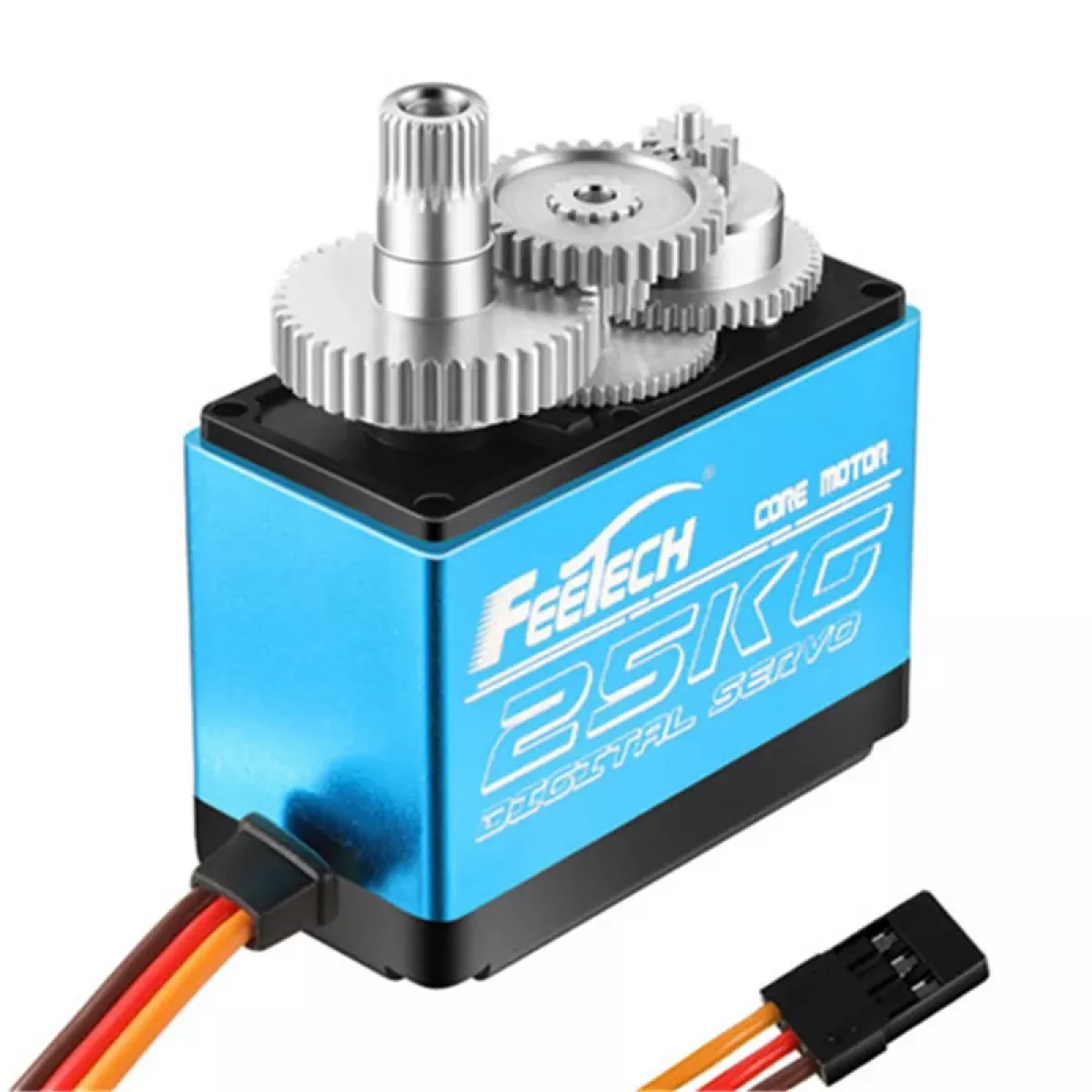Сервопривод Feetech FT5325 7.4В 25КГ 180° влагозащищённый с шестернями из нерж. стали для RC и DIY Сервопривод Feetech FT5325 7.4В 25КГ 180° влагозащищённый с шестернями из нерж. стали для RC и DIY