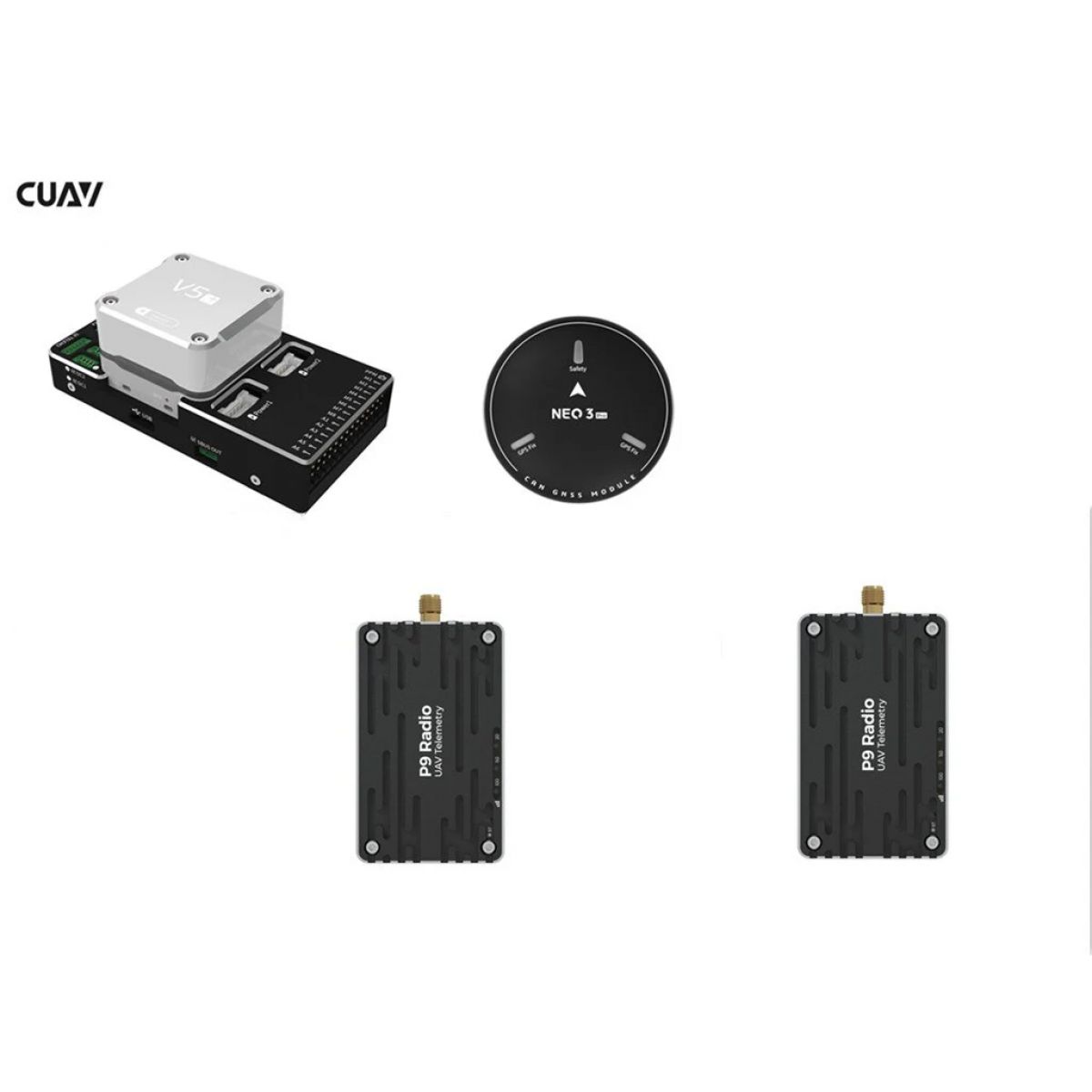 CUAV P9 радиомодем и автопилот Pixhawk V5+ с GPS NEO 3 Pro, комплект FPV телеметрии CUAV P9 радиомодем и автопилот Pixhawk V5+ с GPS NEO 3 Pro, комплект FPV телеметрии