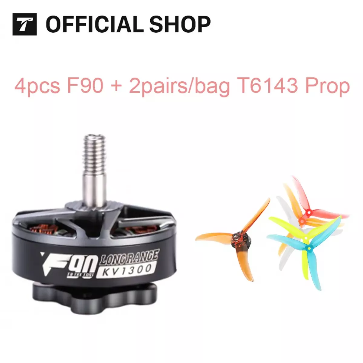 Бесколлекторный мотор T-MOTOR F90 KV1300/KV1500 для Cinelifter X8 FPV + пропеллеры T6143 (4 цвета) Бесколлекторный мотор T-MOTOR F90 KV1300/KV1500 для Cinelifter X8 FPV + пропеллеры T6143 (4 цвета)