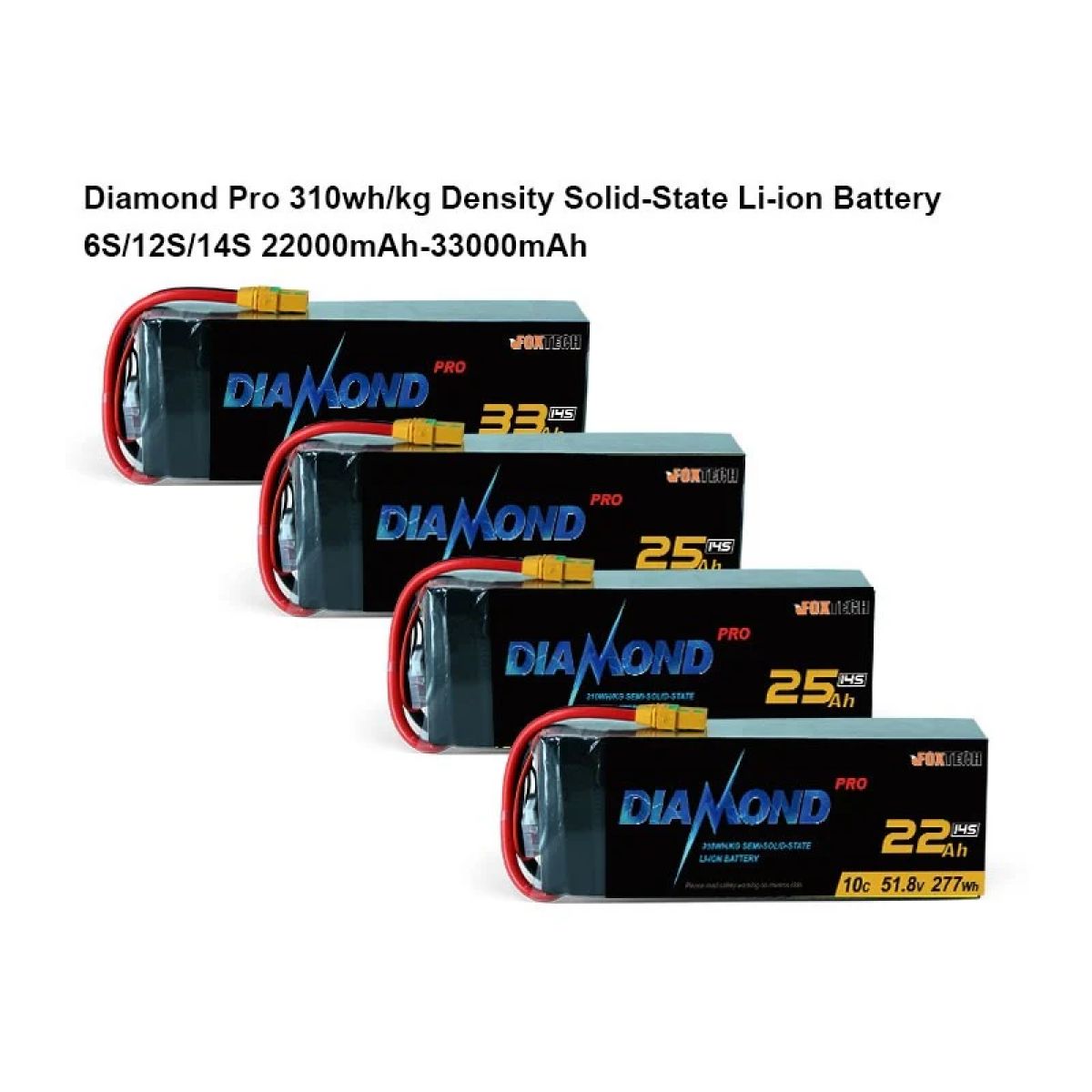 Diamond Pro 6S 22.2В 10C 310Втч/кг 22000–33000мАч полутвёрдый Li-ion аккумулятор для БПЛА Diamond Pro 6S 22.2В 10C 310Втч/кг 22000–33000мАч полутвёрдый Li-ion аккумулятор для БПЛА