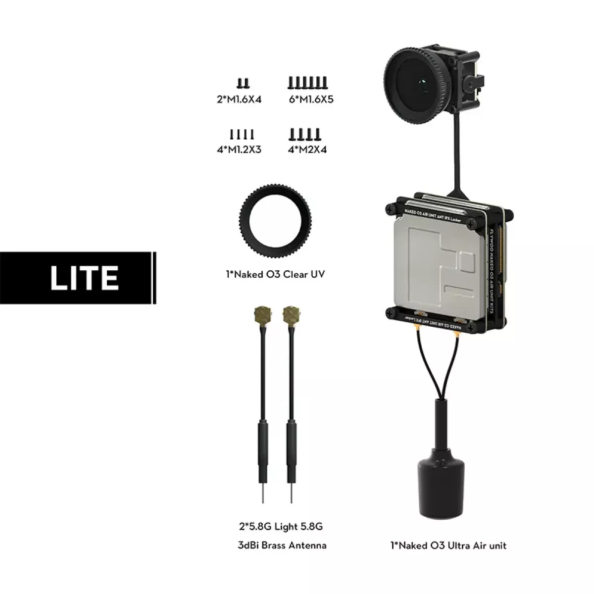 Flywoo Naked O3 Lite / Ultra Air Unit — облегчённый блок (минус 50% веса) для микро FPV дрона Flywoo Naked O3 Lite / Ultra Air Unit — облегчённый блок (минус 50% веса) для микро FPV дрона