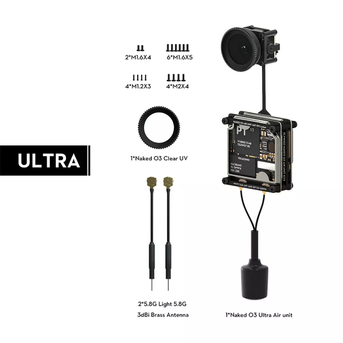 Flywoo Naked O3 Lite / Ultra Air Unit — облегчённый блок (минус 50% веса) для микро FPV дрона Flywoo Naked O3 Lite / Ultra Air Unit — облегчённый блок (минус 50% веса) для микро FPV дрона
