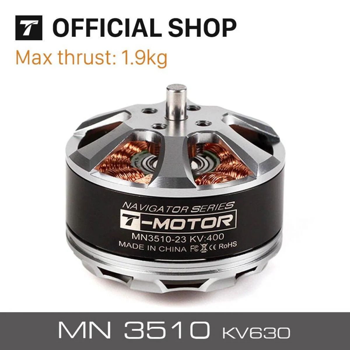 Бесколлекторный мотор T-motor MN3510 KV360/630/700, тяга 1.9 кг для мультикоптеров RC Бесколлекторный мотор T-motor MN3510 KV360/630/700, тяга 1.9 кг для мультикоптеров RC