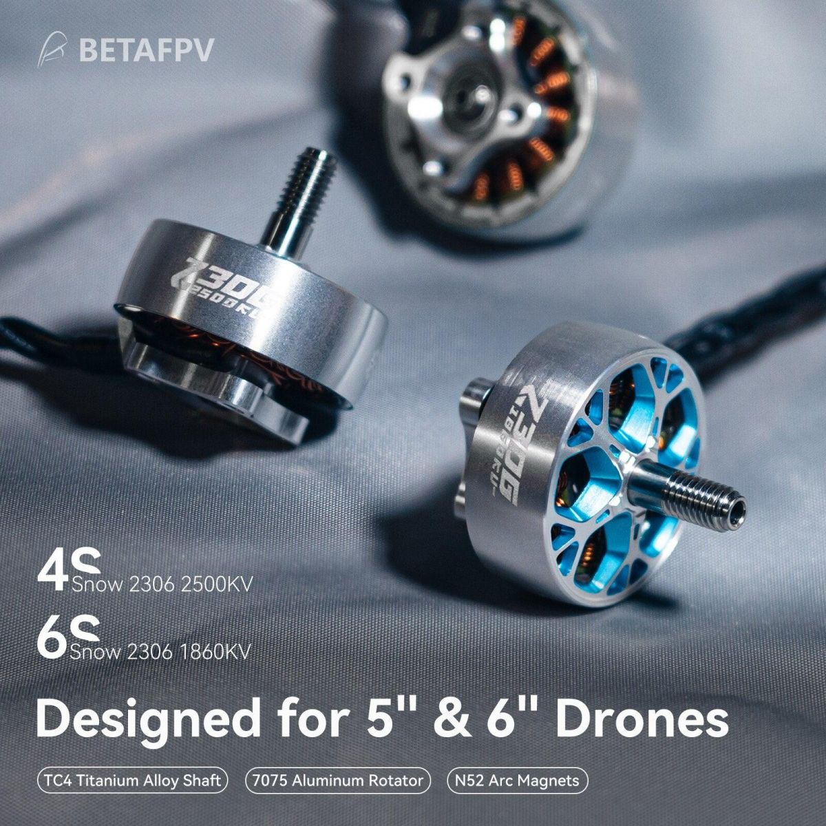Бесколлекторные моторы BETAFPV Snow 2306 1860KV/2500KV для дронов Бесколлекторные моторы BETAFPV Snow 2306 1860KV/2500KV для дронов
