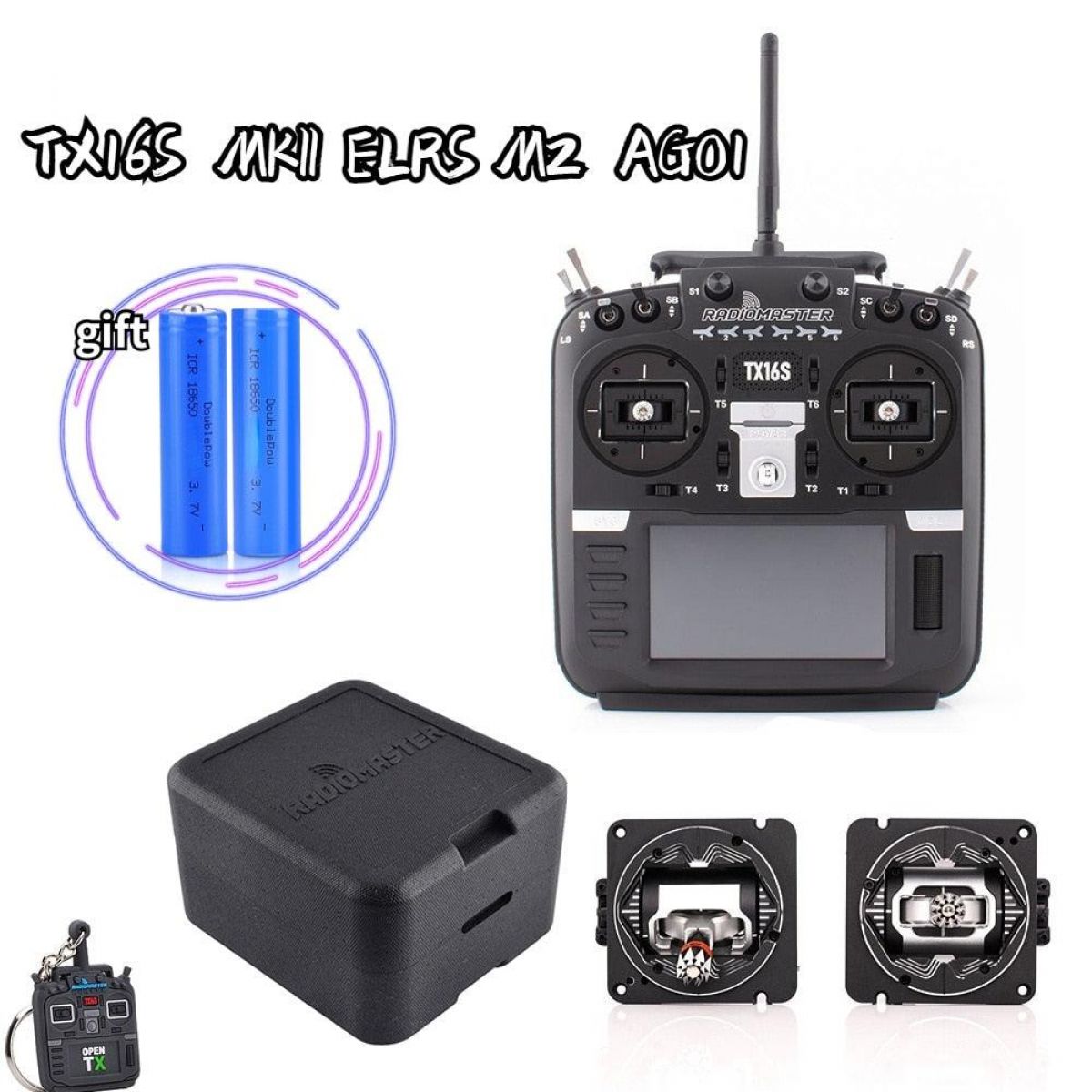 Аппаратура RadioMaster TX16S Mark II V4.0 4IN1 ELRS Hall Gimbal, EdgeTX/OpenTX, двойные динамики Аппаратура RadioMaster TX16S Mark II V4.0 4IN1 ELRS Hall Gimbal, EdgeTX/OpenTX, двойные динамики