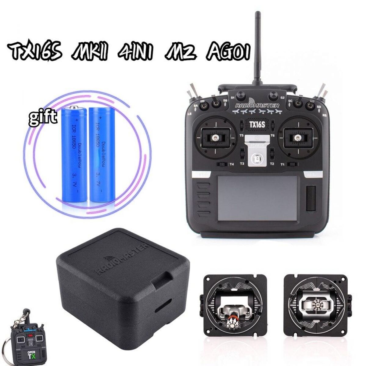 Аппаратура RadioMaster TX16S Mark II V4.0 4IN1 ELRS Hall Gimbal, EdgeTX/OpenTX, двойные динамики Аппаратура RadioMaster TX16S Mark II V4.0 4IN1 ELRS Hall Gimbal, EdgeTX/OpenTX, двойные динамики