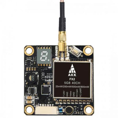 AKK FX2 VTX - 5.8ГГц 40Каналов 25/200/500/800мВт регулируемый FPV видеопередатчик с OSD Betaflight