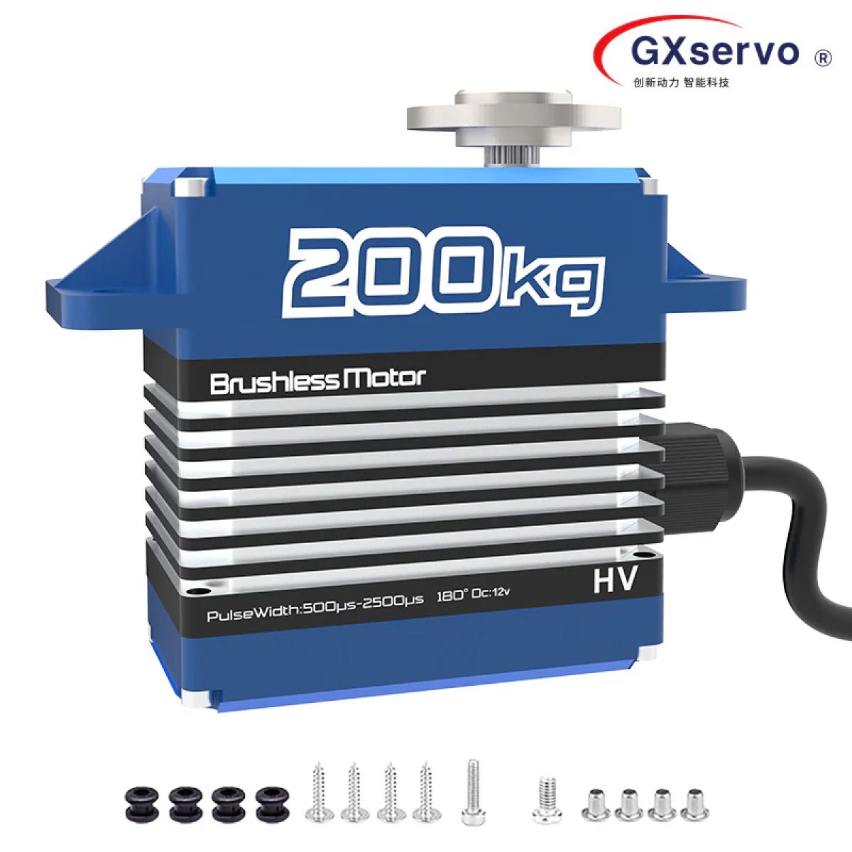 GXServo HS-1005SGT 200КГ бесщёточный серво, цифровой, металл, для робота, RC авто, дрон GXServo HS-1005SGT 200КГ бесщёточный серво, цифровой, металл, для робота, RC авто, дрон