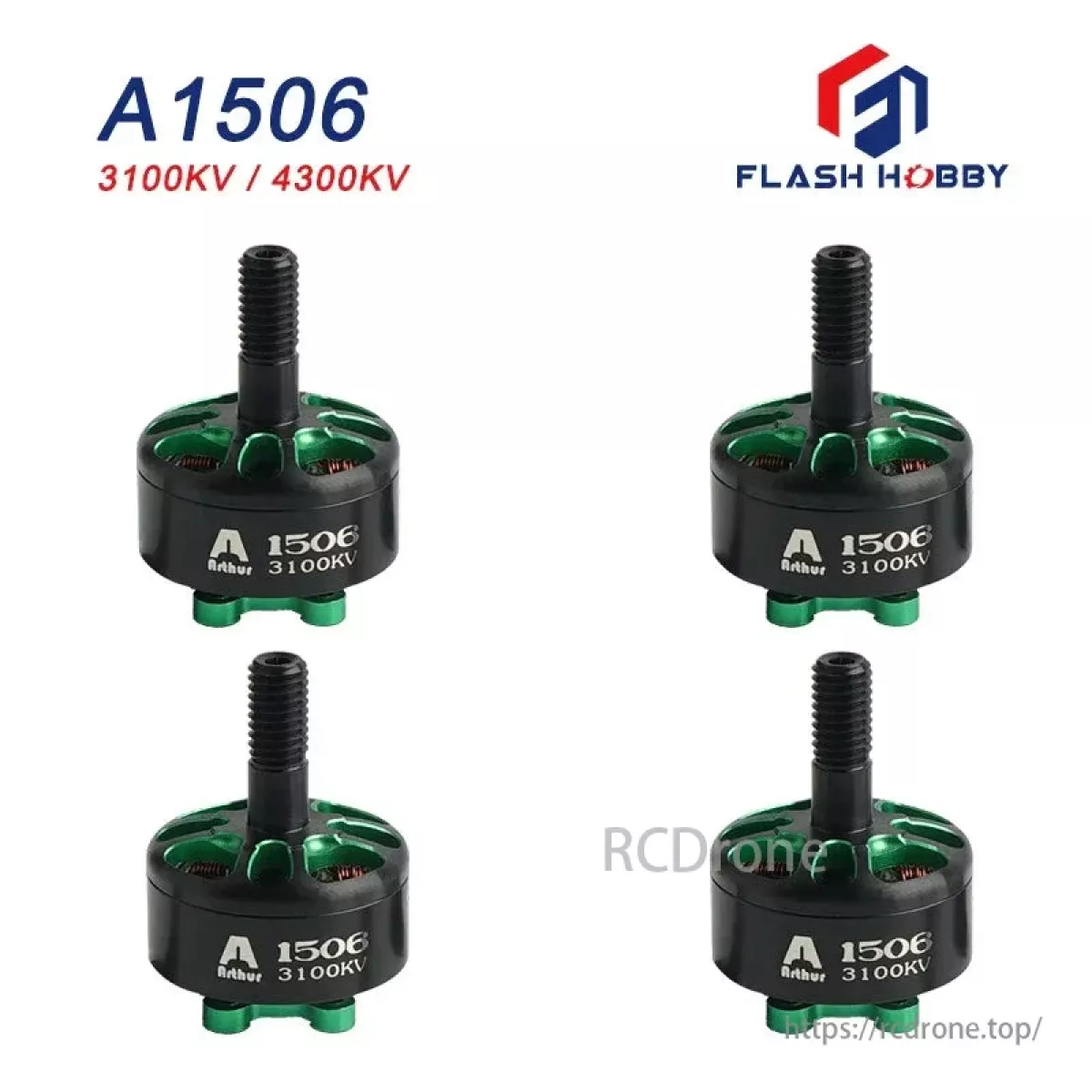 Бесколлекторный мотор FlashHobby Arthur A1506 3100KV/4300KV для FPV дронов 3-4 дюйма Бесколлекторный мотор FlashHobby Arthur A1506 3100KV/4300KV для FPV дронов 3-4 дюйма