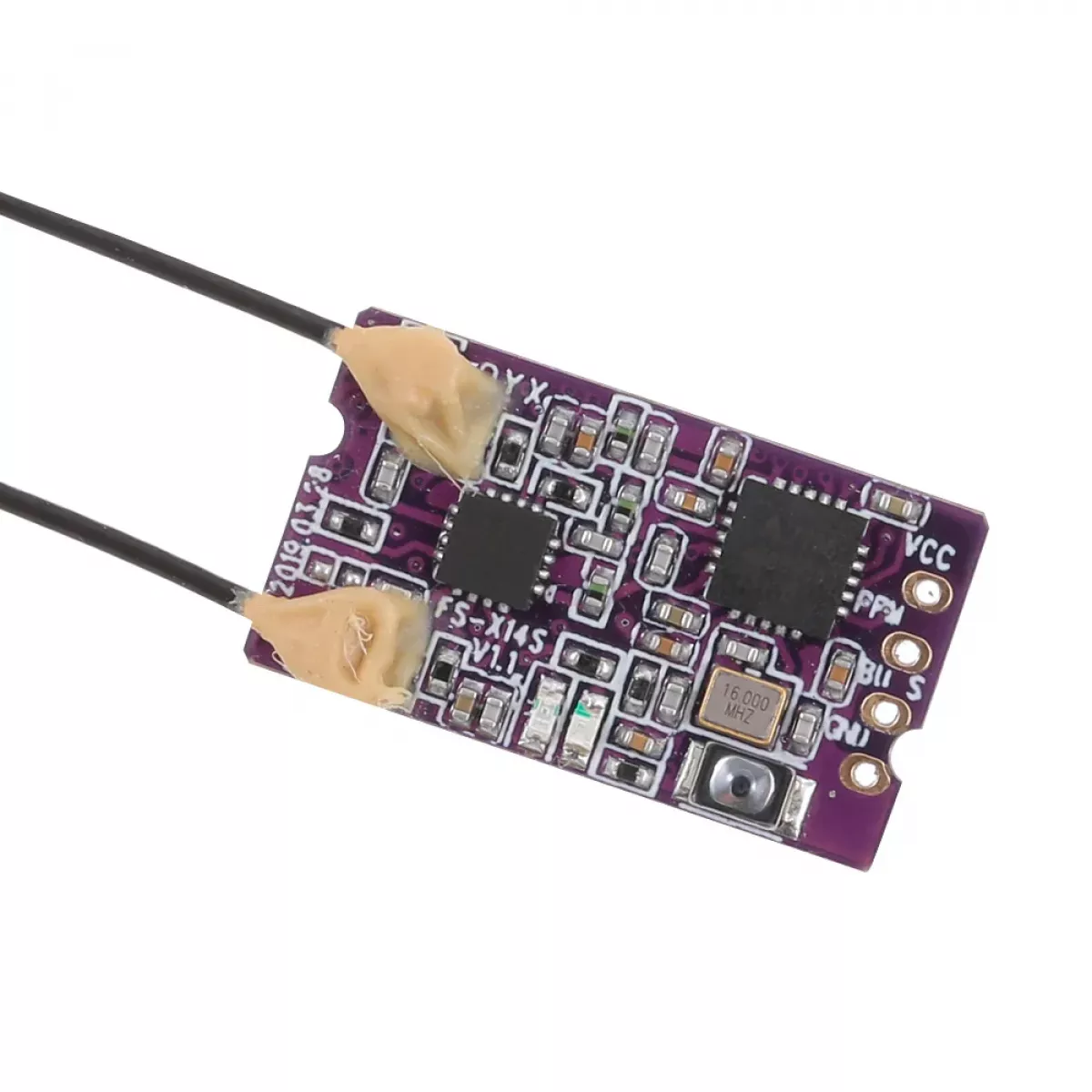 Приёмник FlySky FS-X14S 2.4ГГц 14CH, PPM, i-BUS, S.BUS для передатчиков FlySky FS-i6, FS-i6X, NV14 Приёмник FlySky FS-X14S 2.4ГГц 14CH, PPM, i-BUS, S.BUS для передатчиков FlySky FS-i6, FS-i6X, NV14