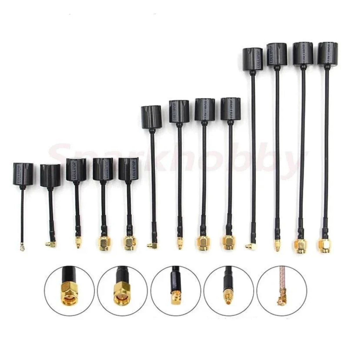 Антенна Micro Lollipop 5,8G RHCP для FPV дронов, 65/105/145мм, SMA/RP-SMA/MMCX/UFL, DIY Антенна Micro Lollipop 5,8G RHCP для FPV дронов, 65/105/145мм, SMA/RP-SMA/MMCX/UFL, DIY