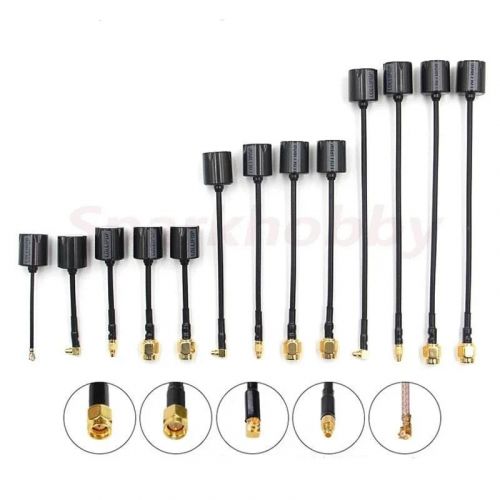 Антенна Micro Lollipop 5,8G RHCP для FPV дронов, 65/105/145мм, SMA/RP-SMA/MMCX/UFL, DIY
