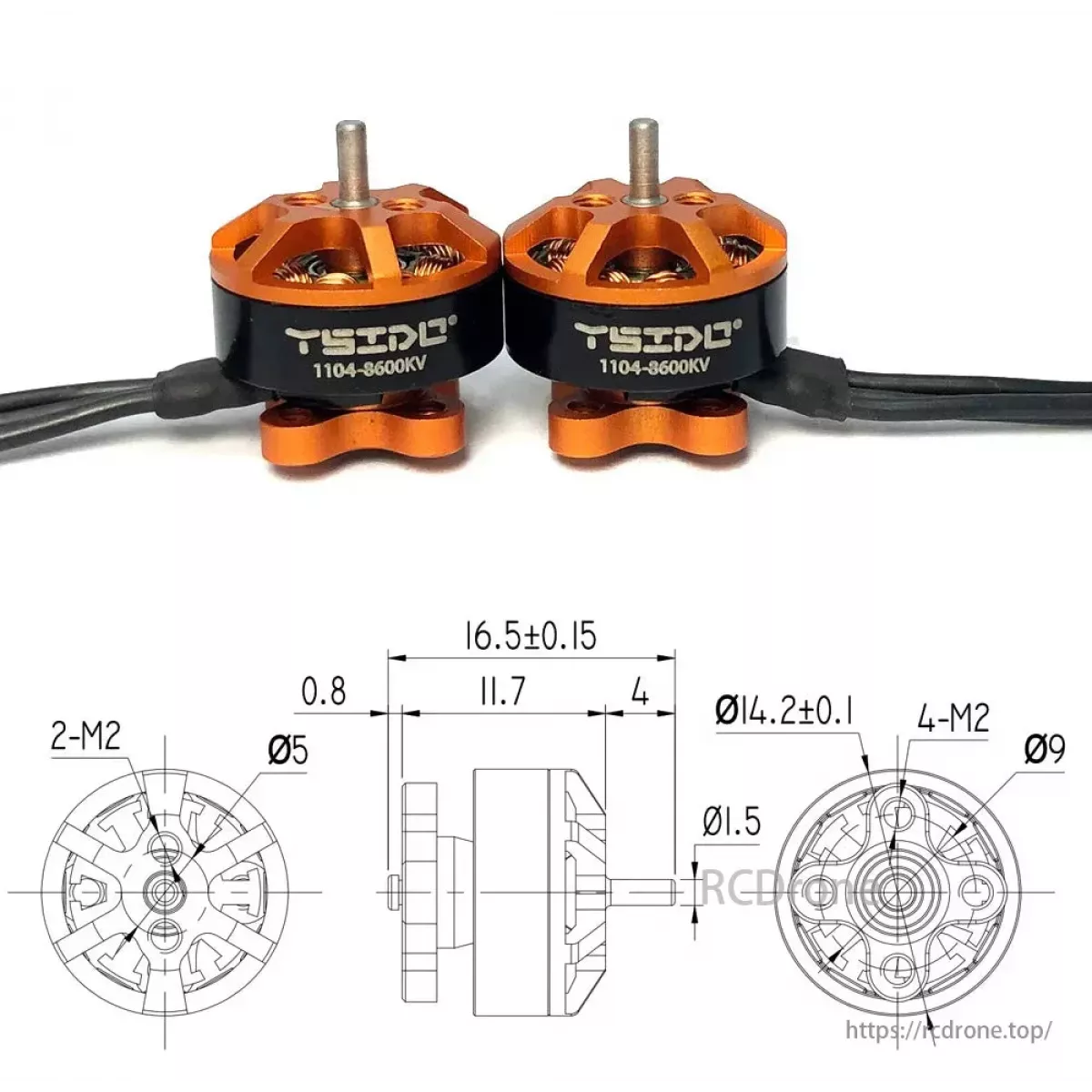 Бесколлекторный мотор YSIDO 1104 7500KV/8600KV 1S/2S для FPV дронов 2.0–3.0" 90–110мм Бесколлекторный мотор YSIDO 1104 7500KV/8600KV 1S/2S для FPV дронов 2.0–3.0" 90–110мм