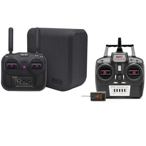 Hotrc HT-6A 2.4ГГц 6CH передатчик FHSS и 6CH приёмник для FPV дрона, самолёта, авто, катера
