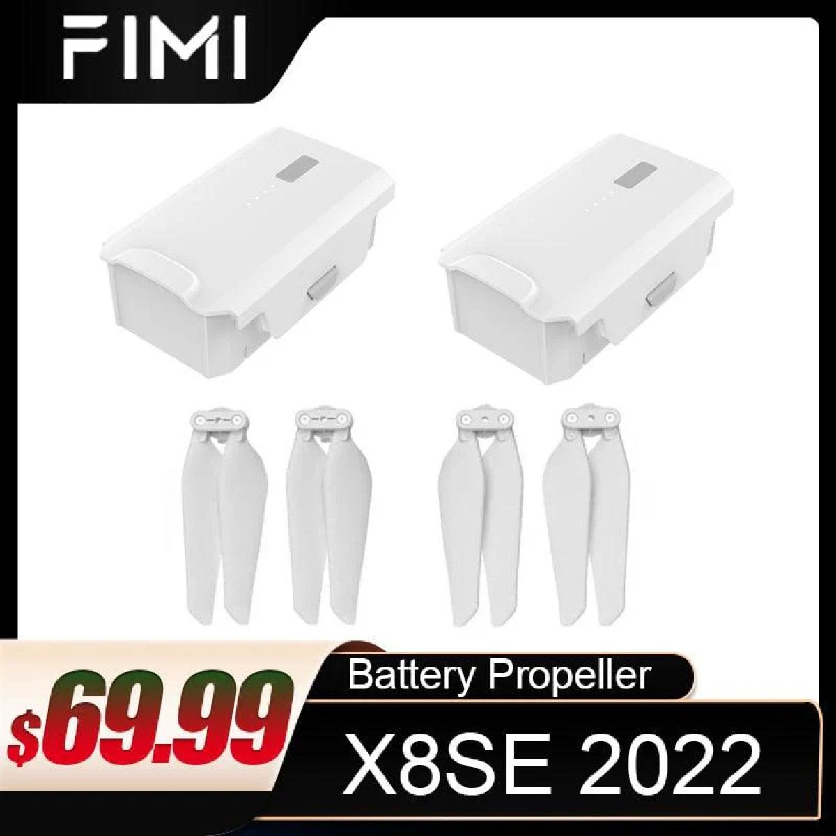 Аккумулятор 4500мАч и пропеллеры для FIMI X8SE 2022 V2 — запасные части для камеры-дрона Аккумулятор 4500мАч и пропеллеры для FIMI X8SE 2022 V2 — запасные части для камеры-дрона