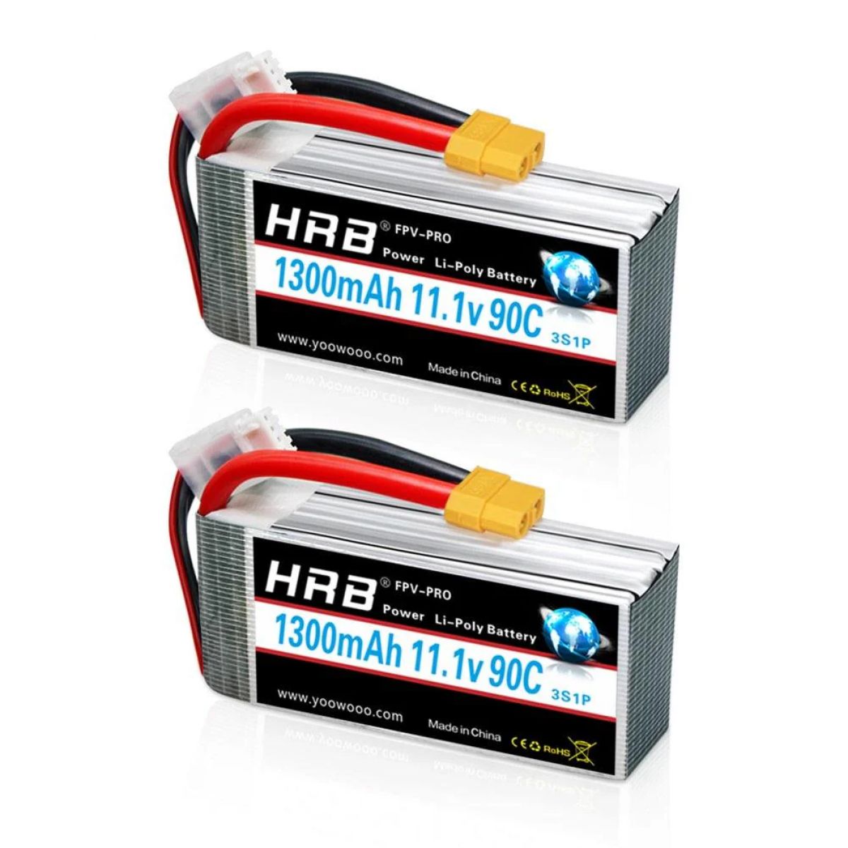 Аккумулятор LiPo HRB 2S/3S 7.4V/11.1V 1300–2600mAh 50C–100C XT60/T для FPV, RC самолетов и авто, 2шт Аккумулятор LiPo HRB 2S/3S 7.4V/11.1V 1300–2600mAh 50C–100C XT60/T для FPV, RC самолетов и авто, 2шт