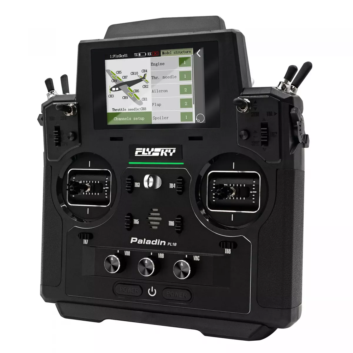 Аппаратура радиоуправления Flysky Paladin PL18 2.4G 18CH с приёмниками FTr10 и FTr16S Аппаратура радиоуправления Flysky Paladin PL18 2.4G 18CH с приёмниками FTr10 и FTr16S