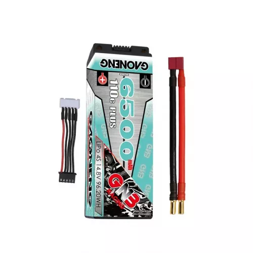 Аккумулятор LiPo GNB 4S 14.8В 6500мАч 110C/220C с жёстким корпусом и разъемом 5мм Bullet