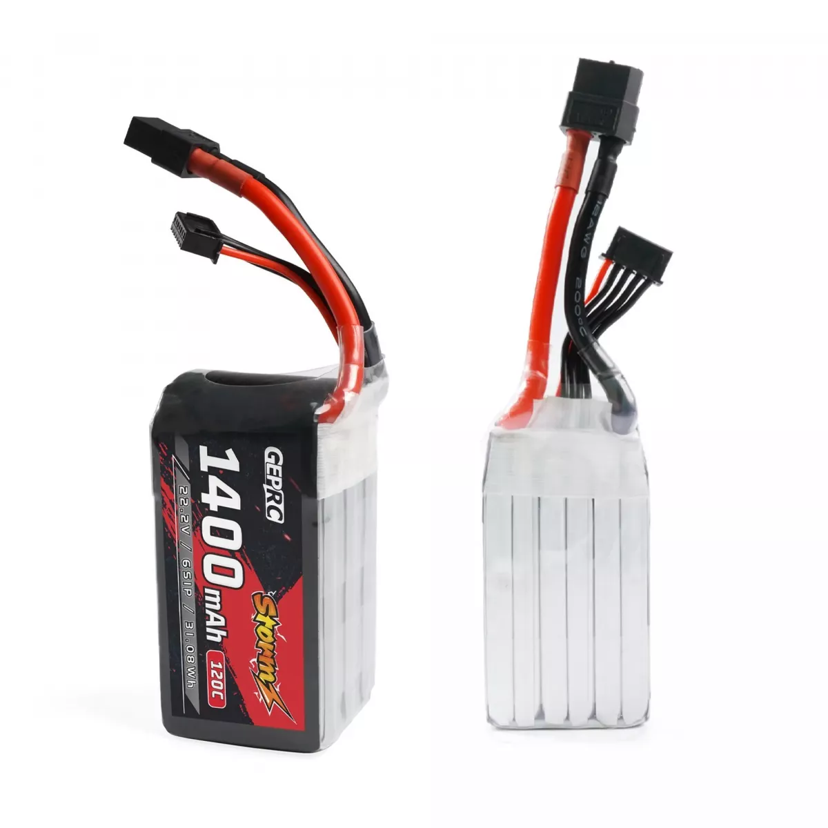 Аккумулятор GEPRC Storm 22.2В 6S 1400мАч 120C LiPo с XT60 для FPV фристайл и гоночных дронов Аккумулятор GEPRC Storm 22.2В 6S 1400мАч 120C LiPo с XT60 для FPV фристайл и гоночных дронов