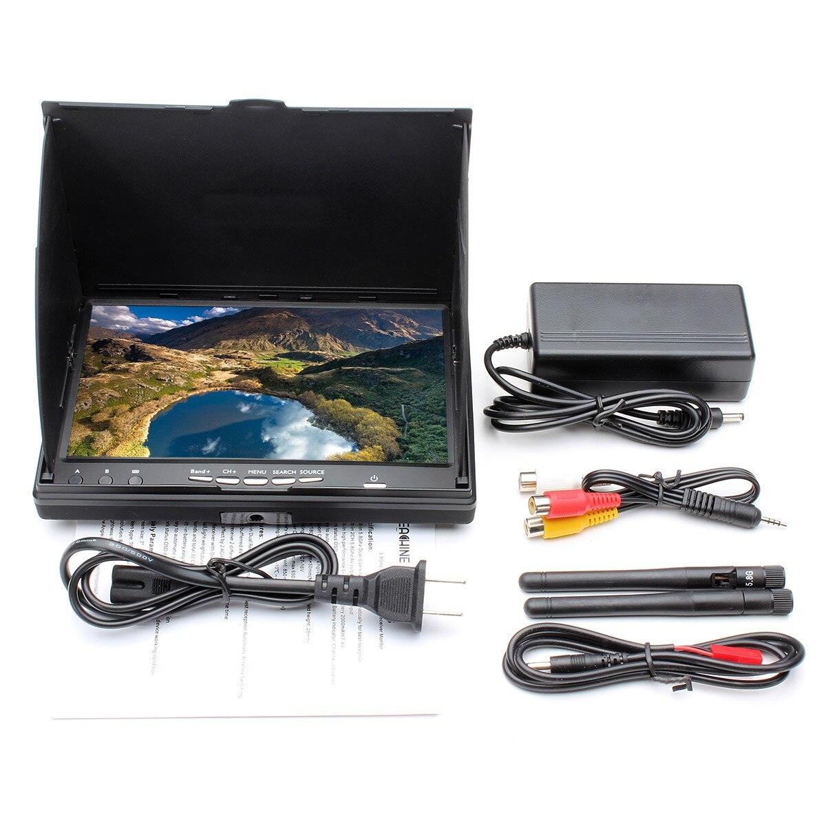Eachine LCD5802D 7" FPV монитор 5.8G 40CH с DVR для дрона, самолёта, FPV-камер, очков Eachine LCD5802D 7" FPV монитор 5.8G 40CH с DVR для дрона, самолёта, FPV-камер, очков