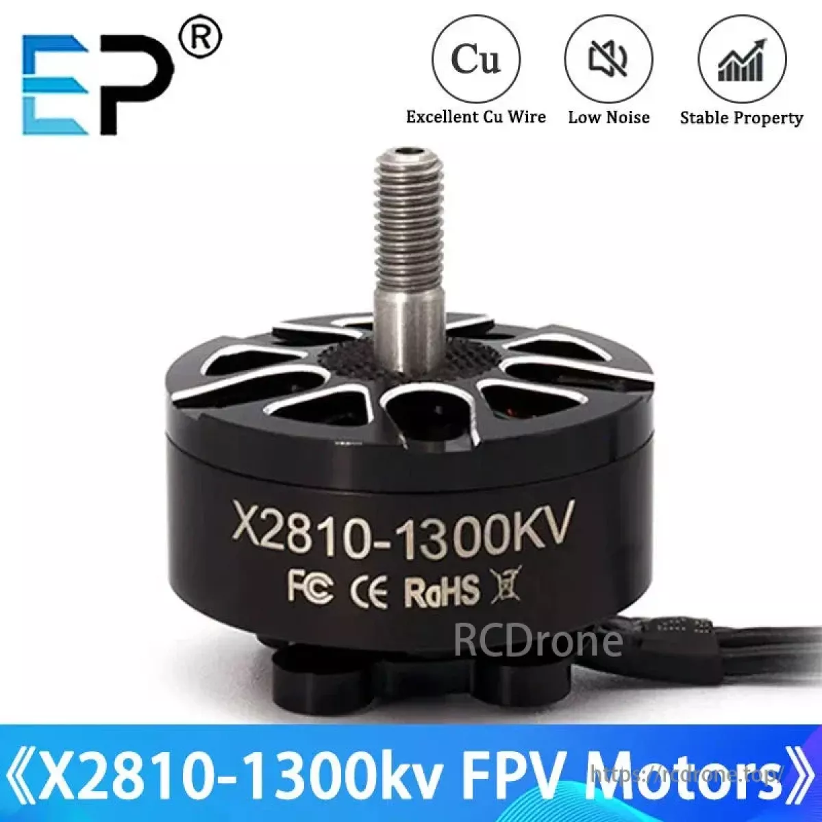 Бесколлекторный мотор E-Power X2810 1300KV 64г 1351Вт для 7" FPV дрона, RC самолёта, мультикоптера Бесколлекторный мотор E-Power X2810 1300KV 64г 1351Вт для 7" FPV дрона, RC самолёта, мультикоптера