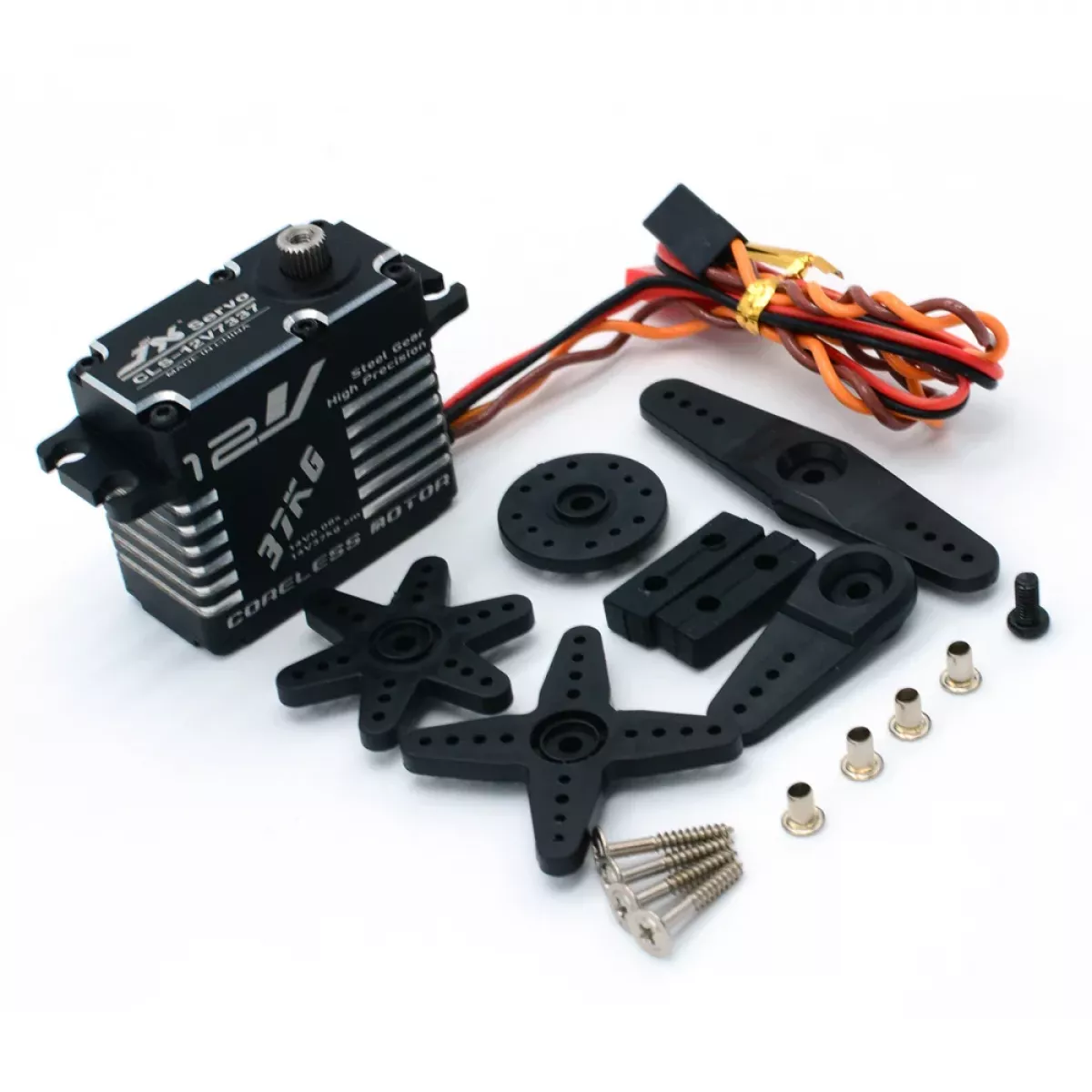 JX Servo CLS-12V7337 — 37кг·см@14В, мощный цифровой coreless серво с метал. шестернями для RC моделей JX Servo CLS-12V7337 — 37кг·см@14В, мощный цифровой coreless серво с метал. шестернями для RC моделей